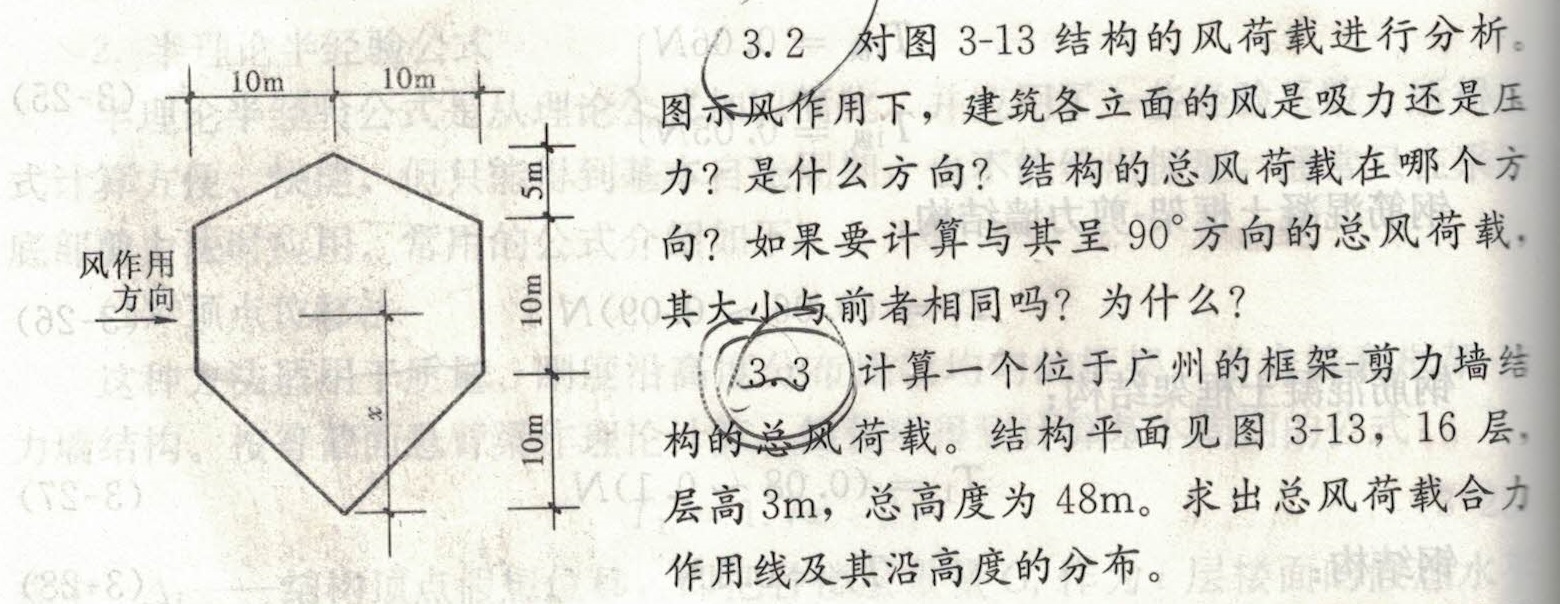 高层建筑结构风荷载计算题